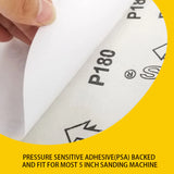 PSA Aluminum Oxide Sanding Discs – Self Stick No-Hole Sandpaper for Disc Sanders, Multi Size (5 to 12 Inch), Mixed Grit (60–400 Grit)