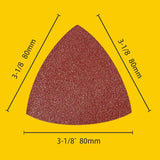 60 PCS 3-1/8" Triangle Sandpaper for Oscillating Multi Tool – Hook & Loop Sanding Sheets, Assorted 40–240 Grits for Wood, Paint, Corners