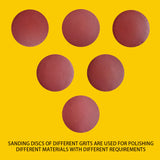 PSA Aluminum Oxide Sanding Discs – Self Stick No-Hole Sandpaper for Disc Sanders, Multi Size (5 to 12 Inch), Mixed Grit (60–400 Grit)