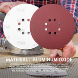 30 PCS 9-Inch 8-Hole Sanding Discs – Hook & Loop Orbital Sander Pads, Assorted Grits 80–400 (5 Each), for Wood, Paint, Drywall