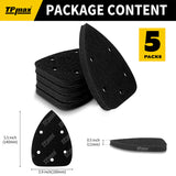 5 Pack Mouse-Shaped Foam Interface Pads – 5-Hole Soft Hook & Loop Cushion Backing Pads for Detail Sanders, Woodworking Use