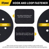 5 Pack 6-Inch Foam Interface Pads – Hook & Loop Soft Buffer Backing for Orbital Sanders, Multi-Hole Options (No-Hole / 6 / 17 / 49 Holes)