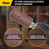 24 PCS Spindle Sanding Sleeves – 2" Long, Assorted Diameters (1/2"-1-1/2"), 60/80/120 Grit or Mixed Grit (60–400) for Drum & Spindle Sanders