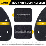 5 Pack Mouse-Shaped Foam Interface Pads – 5-Hole Soft Hook & Loop Cushion Backing Pads for Detail Sanders, Woodworking Use