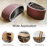 3" x 18" (75 x 457mm) Sanding Belt – Premium Aluminum Oxide Abrasive Sandpaper for Belt Sanders, Single Grit, 12 Pack