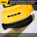 5 Pack 6-Inch Foam Interface Pads – Hook & Loop Soft Buffer Backing for Orbital Sanders, Multi-Hole Options (No-Hole / 6 / 17 / 49 Holes)