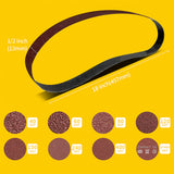 1/2" x 18" (13 x 457mm) Sanding Belt – Premium Aluminum Oxide Abrasive Sandpaper for Belt Sanders, Single Grit, 24 Pack