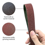 2" x 72" (50 x 1829mm) Sanding Belt – Premium Aluminum Oxide Abrasive Sandpaper for Belt Sander, Mix Grit (10 Pack: 80/120/150/240/400 Grit)