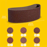 3" x 24" (75 x 610mm) Sanding Belt – Premium Aluminum Oxide Abrasive Sandpaper for Belt Sander, Mix Grit (18 Pack: 60/80/120/150/240/400 Grit)