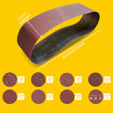 4" x 36" (100 x 915mm) Sanding Belt – Premium Aluminum Oxide Abrasive Sandpaper for Belt Sanders, Single Grit, 12 Pack