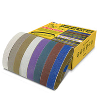 45 Piece 3/4" x 12" Knife Sharpener Sanding Belt Kit for Work Sharp WSKTS-KO, Multiple Grits