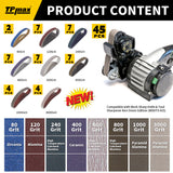 45 Piece 3/4" x 12" Knife Sharpener Sanding Belt Kit for Work Sharp WSKTS-KO, Multiple Grits