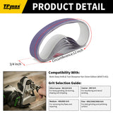 45 Piece 3/4" x 12" Knife Sharpener Sanding Belt Kit for Work Sharp WSKTS-KO, Multiple Grits