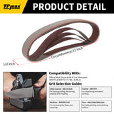 45 Piece 1/2" x 12" Knife Sharpener Sanding Belt Kit for Work Sharp Knife & Tool Sharpener (WSKTS & WSKTS-KT/Mk.1 & Mk.2) - Multiple Grits