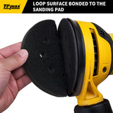 5 Inch Soft Foam Interface Pads – 8-Hole Hook & Loop Sponge Backing Pads for Orbital Sanders, 2/5/10 Pack Available