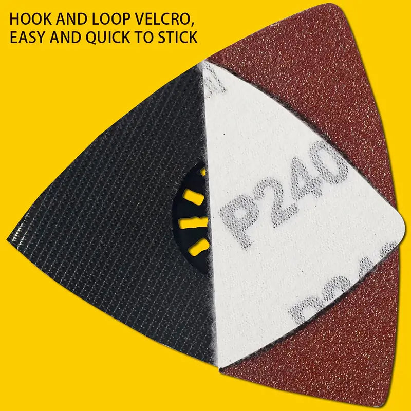 60 PCS 3-1/8" Triangle Sandpaper for Oscillating Multi Tool – Hook & Loop Sanding Sheets, Assorted 40–240 Grits for Wood, Paint, Corners