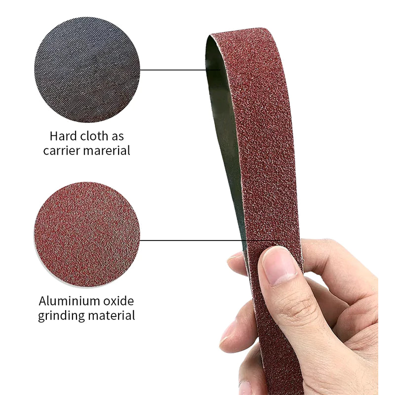 1/2" x 18" (13 x 457mm) Sanding Belt – Premium Aluminum Oxide Abrasive Sandpaper for Belt Sander, Mix Grit (60 Pack: 40/60/80/120/150/240 & 24 Pack: 80/120/150)