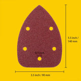 60 PCS Mouse Sander Sandpaper – 3-1/2" x 5-1/2" Hook & Loop Detail Sanding Sheets, 80 to 600 Grit for Wood, Paint, Finishing