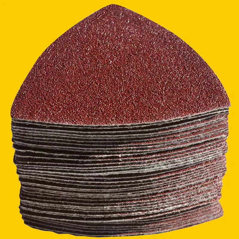 60 PCS 3-1/8" Triangle Sandpaper for Oscillating Multi Tool – Hook & Loop Sanding Sheets, Assorted 40–240 Grits for Wood, Paint, Corners