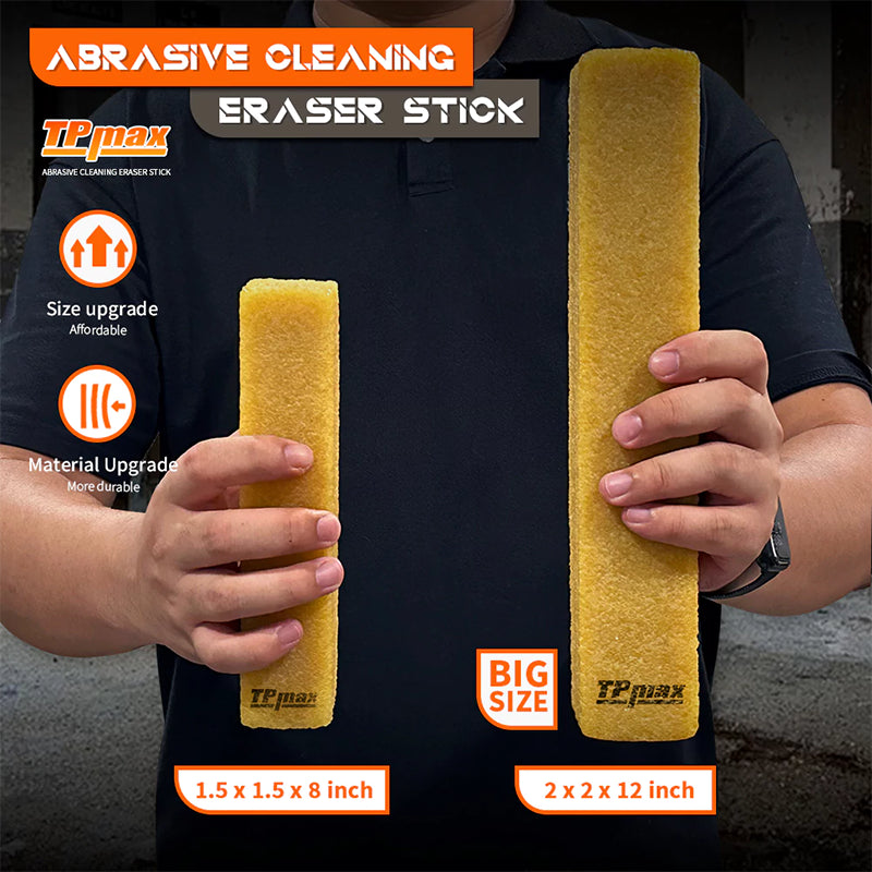 2" x 2" x 12" Inch Abrasive Cleaning Eraser Stick for Cleaning Abrasive Sanding Belts & Sanding Discs Sandpaper Rough Tape, Skateboard and Shoes Natural Rubber Build