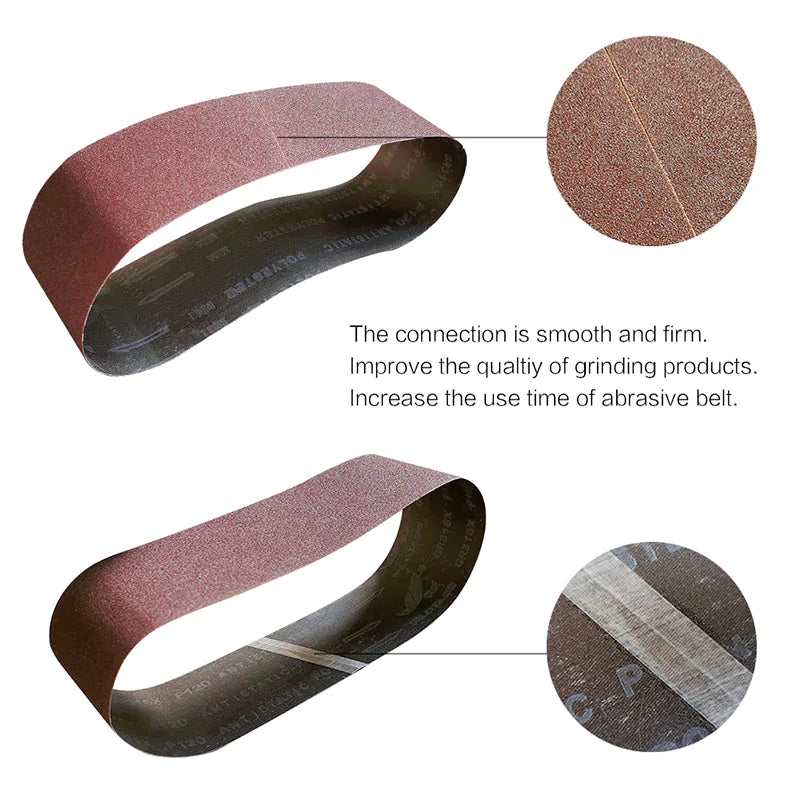 2" x 27" (50 x 686mm)  Sanding Belt – Premium Aluminum Oxide Abrasive Sandpaper for Belt Sander, Mix Grit  (15 Pack: 80/120/150/240/400 Grit)