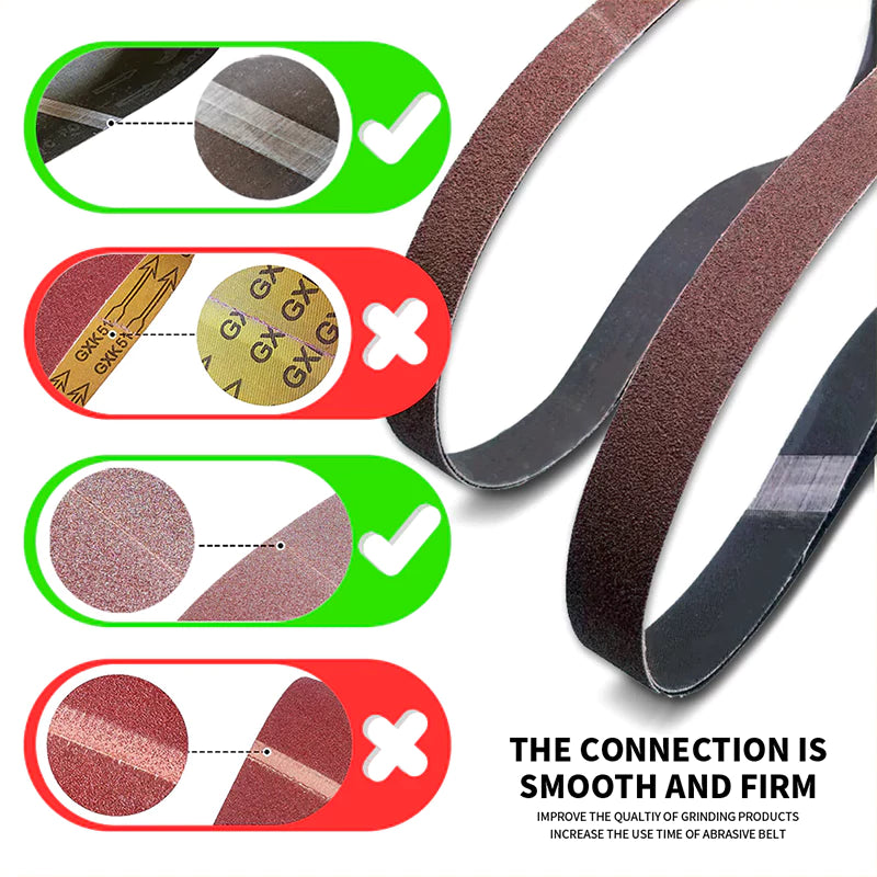 2" x 72" (50 x 1829mm)  Sanding Belt – Premium Aluminum Oxide Abrasive Sandpaper for Belt Sander, Mix Grit  (10 Pack: 80/120/150/240/400 Grit)